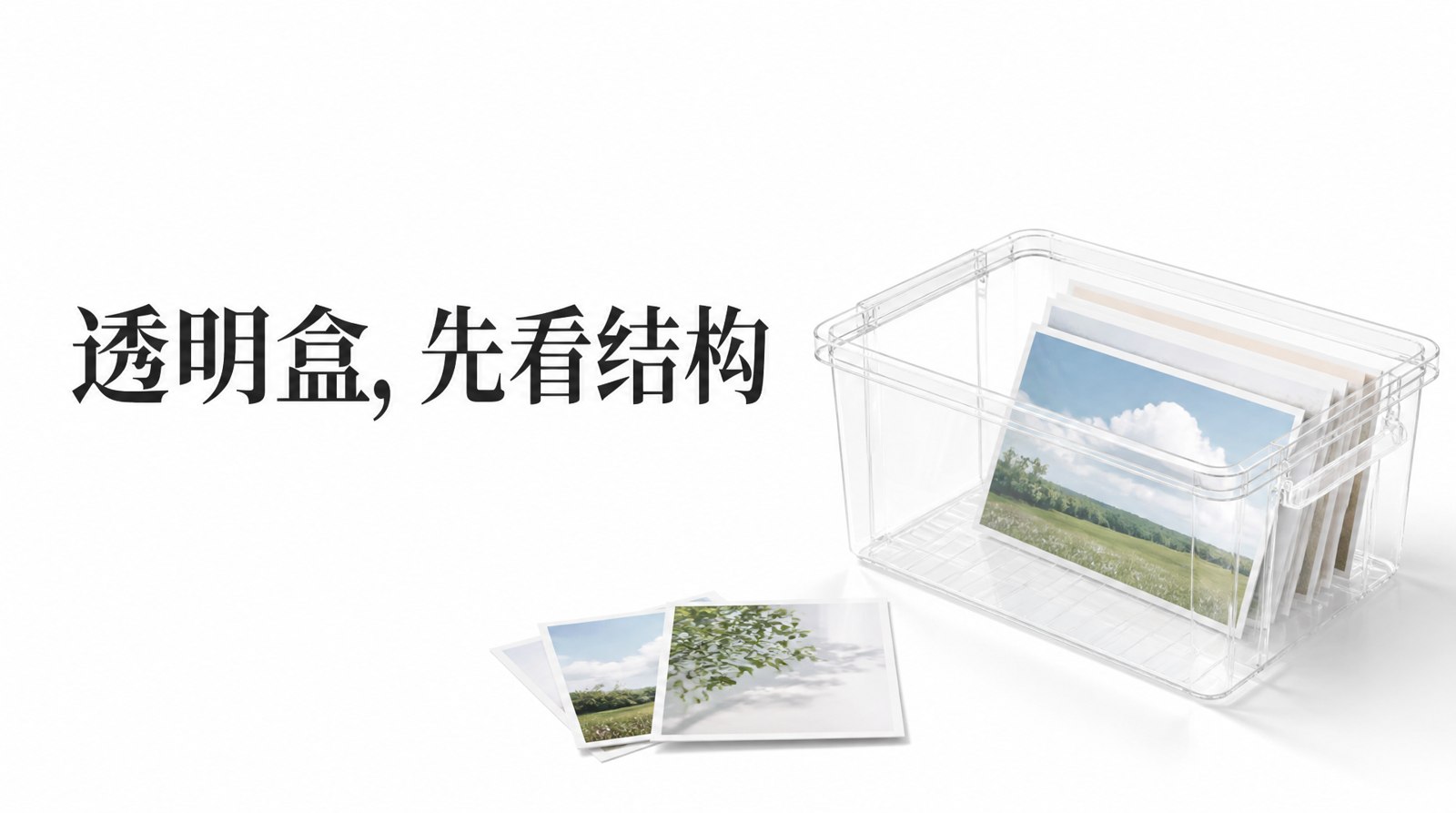 透明储物盒商品图，检查盒壁与盒盖文章封面