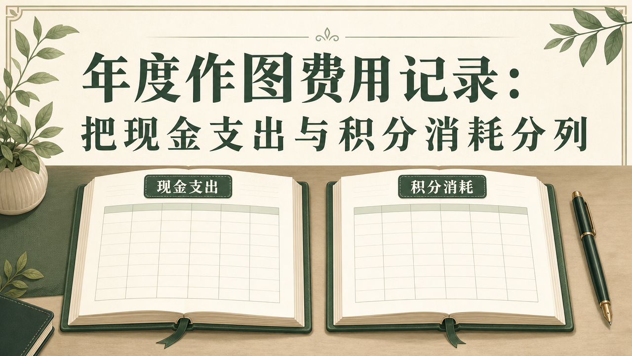 年度作图费用记录：把现金支出与积分消耗分列文章封面
