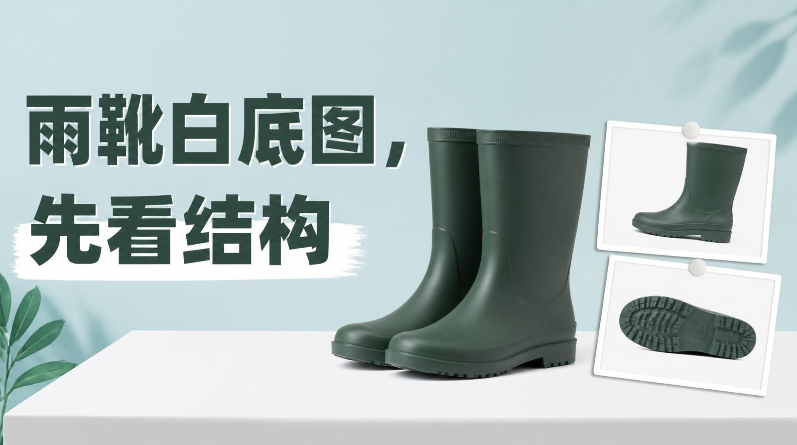 雨靴白底图选型,先检查鞋口与鞋底文章封面