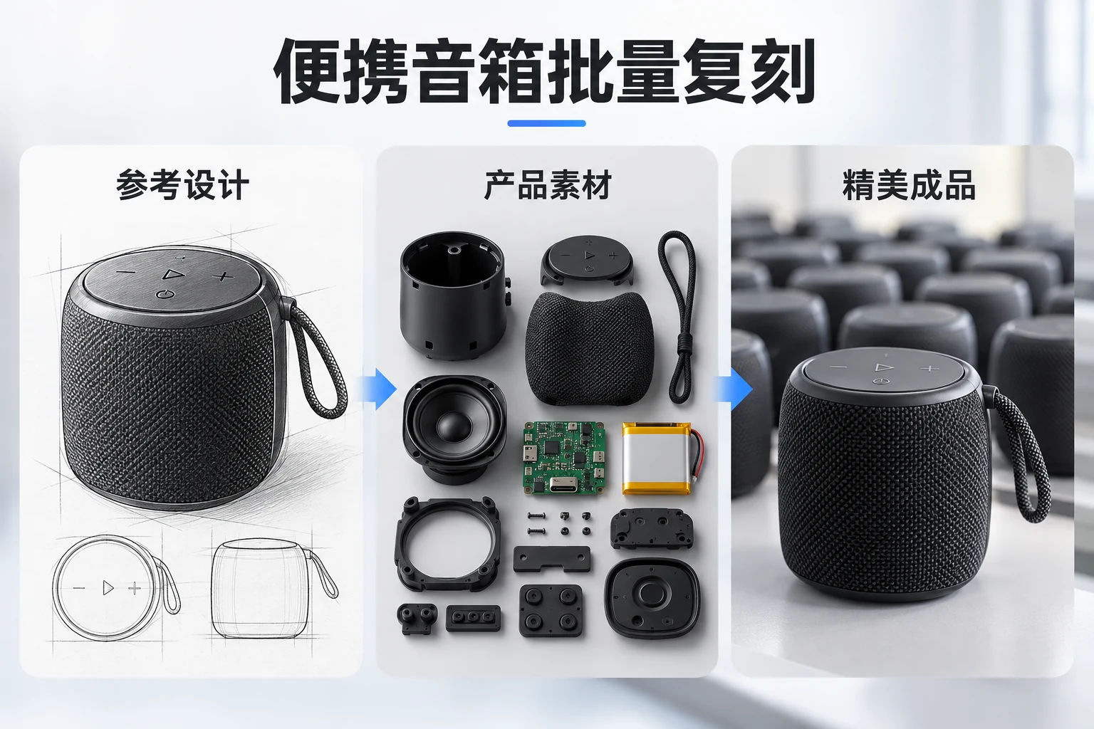 风格复刻便携音箱批量复刻案例图