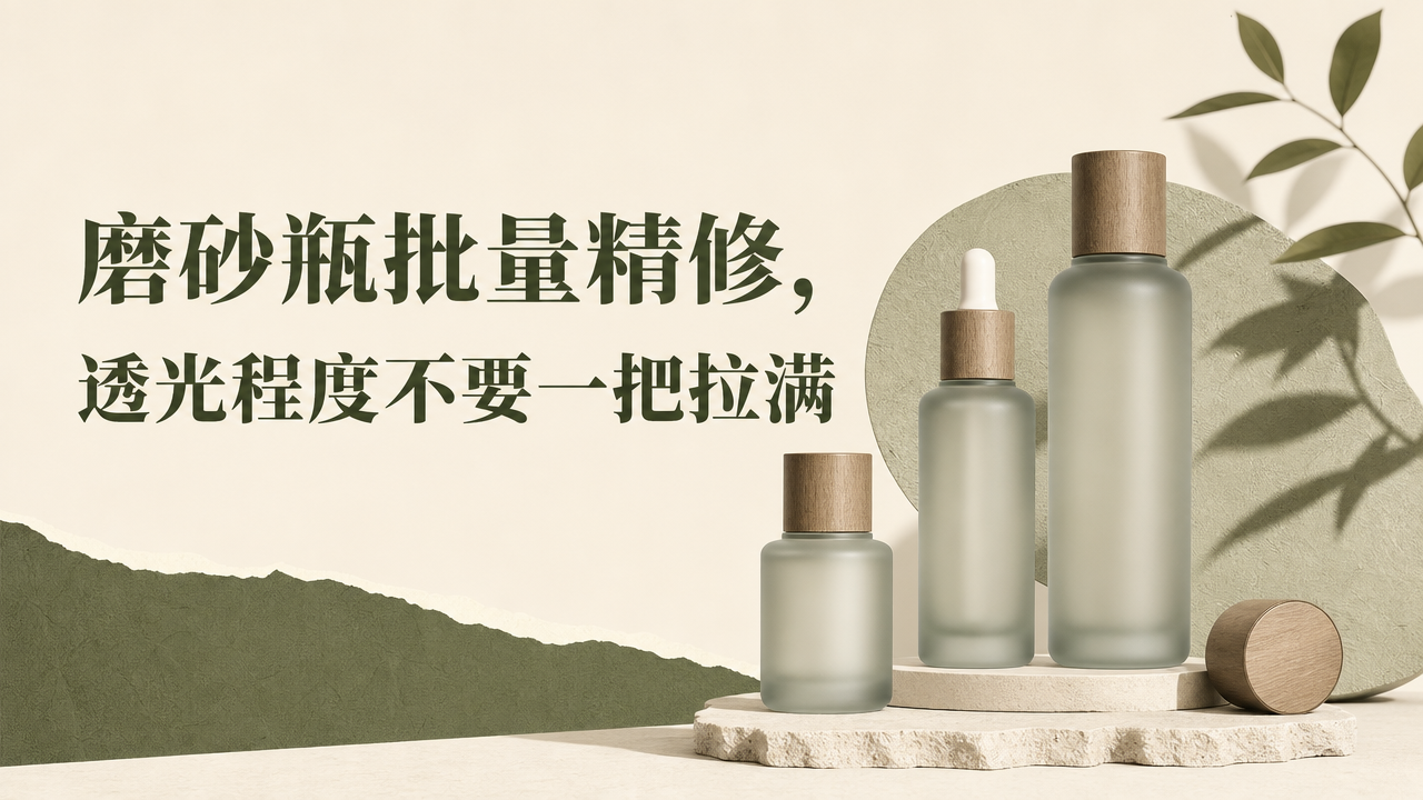 磨砂瓶批量精修,透光程度不要一把拉满文章封面