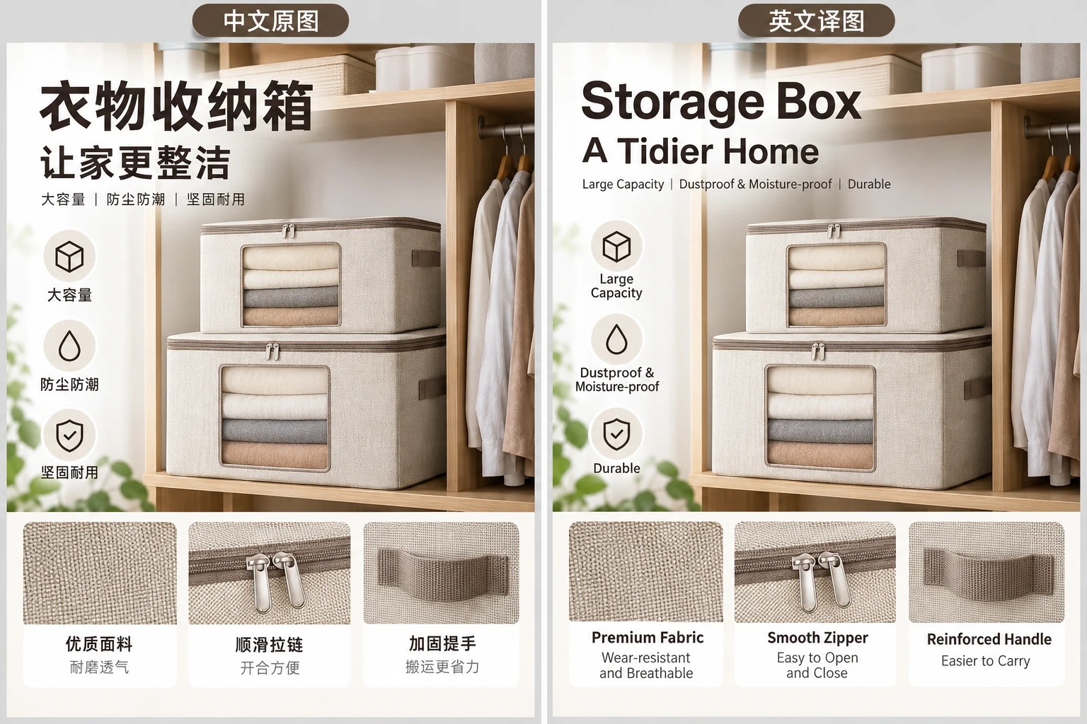 图片翻译家居收纳详情图翻译案例图