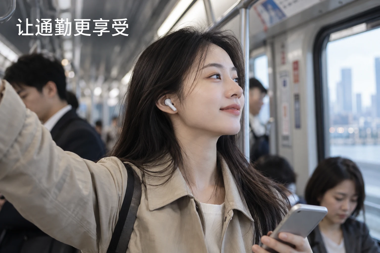 买家秀&种草图无线耳机通勤场景案例图