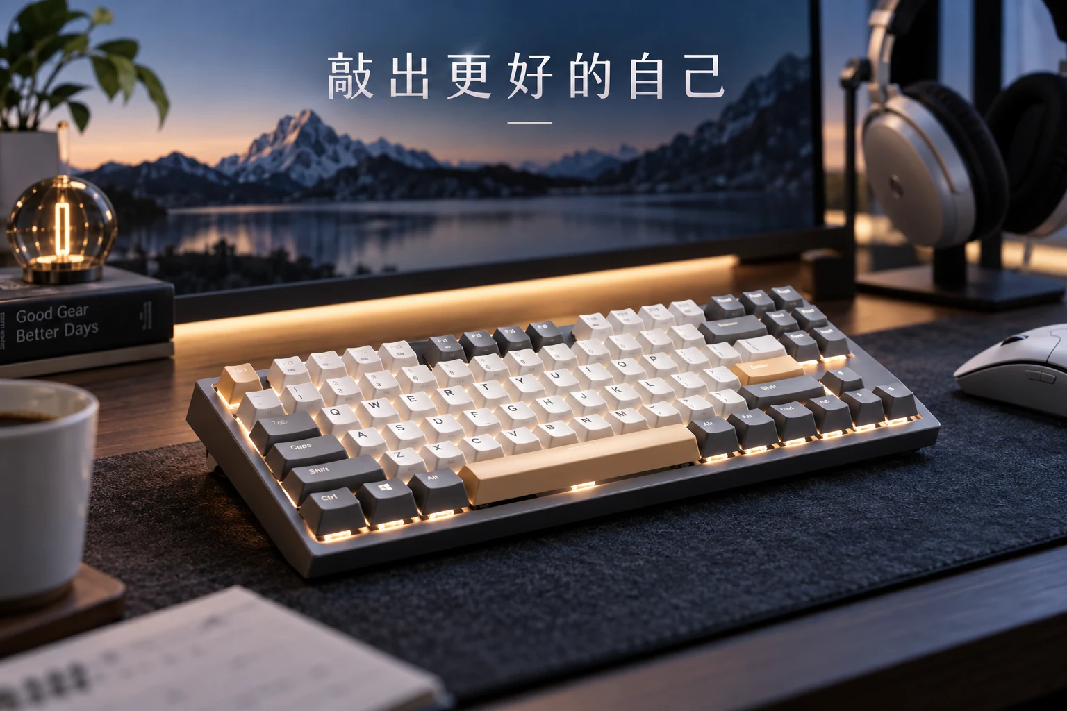 机械键盘 · 推广图，AI生成的设计案例
