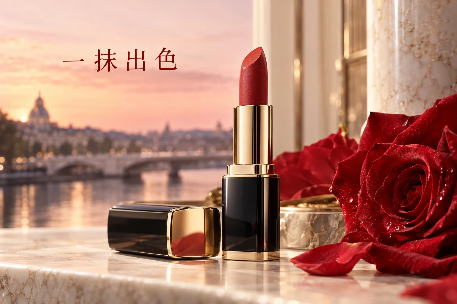 口红 · 推广图，AI生成的设计案例