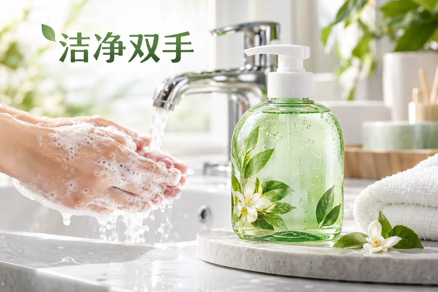 洗手液 · 主图，AI生成的设计案例