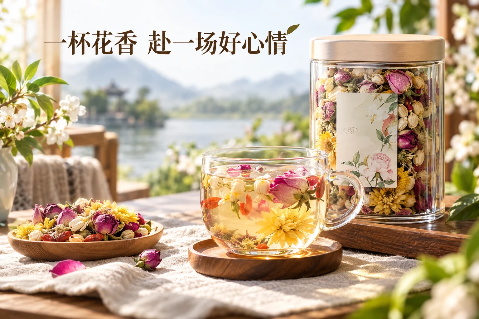 花茶 · 主图，AI生成的设计案例