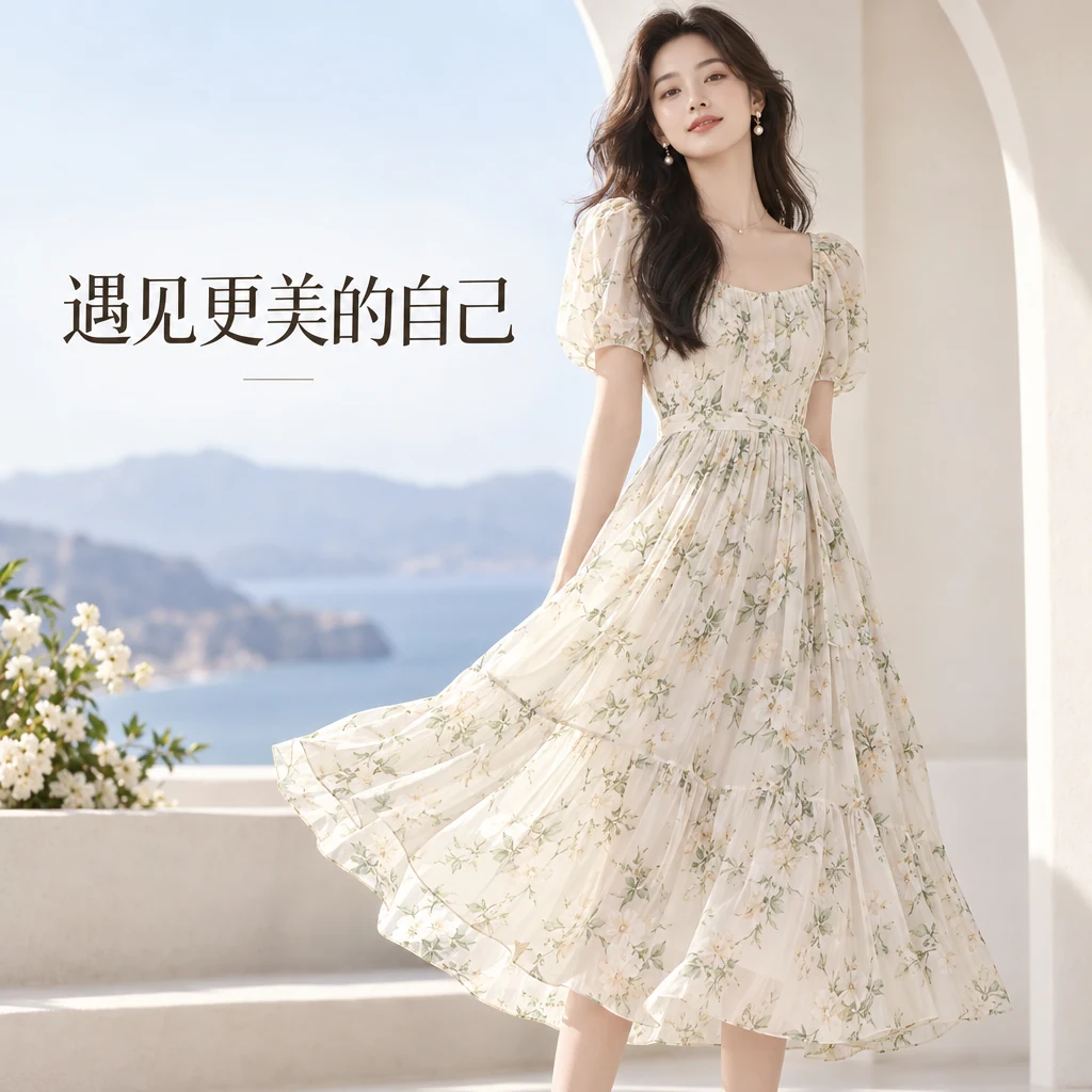 连衣裙 · 主图，AI生成的设计案例