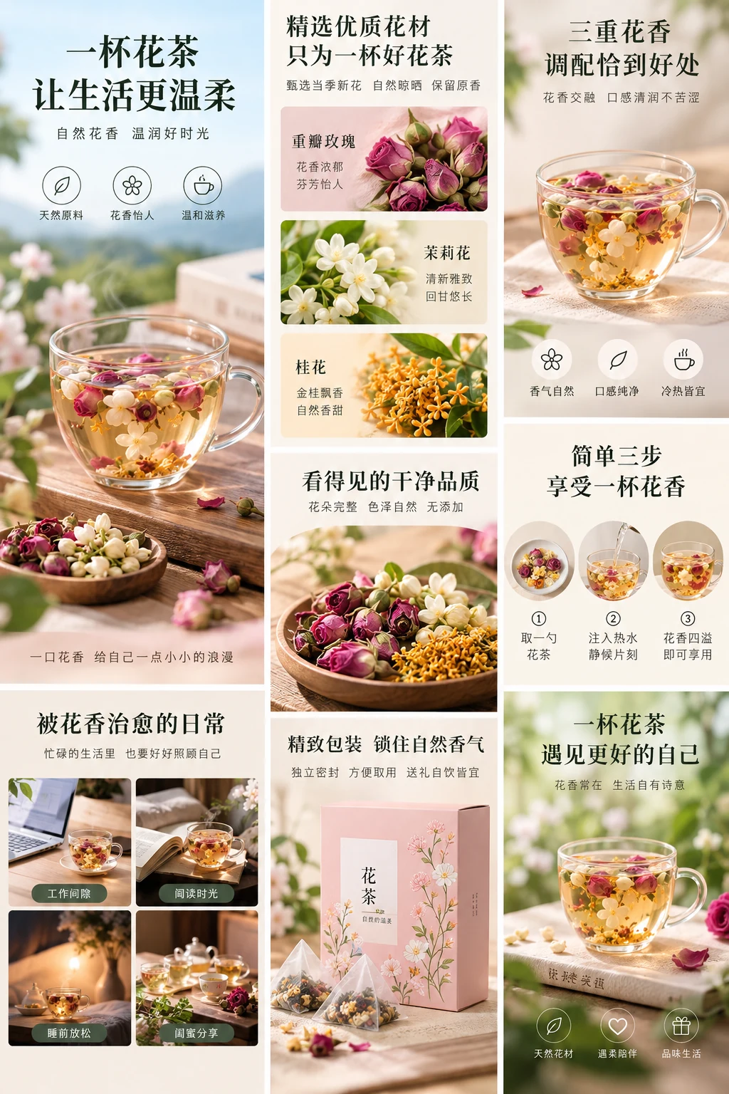 花茶 · 详情图，AI生成的设计案例
