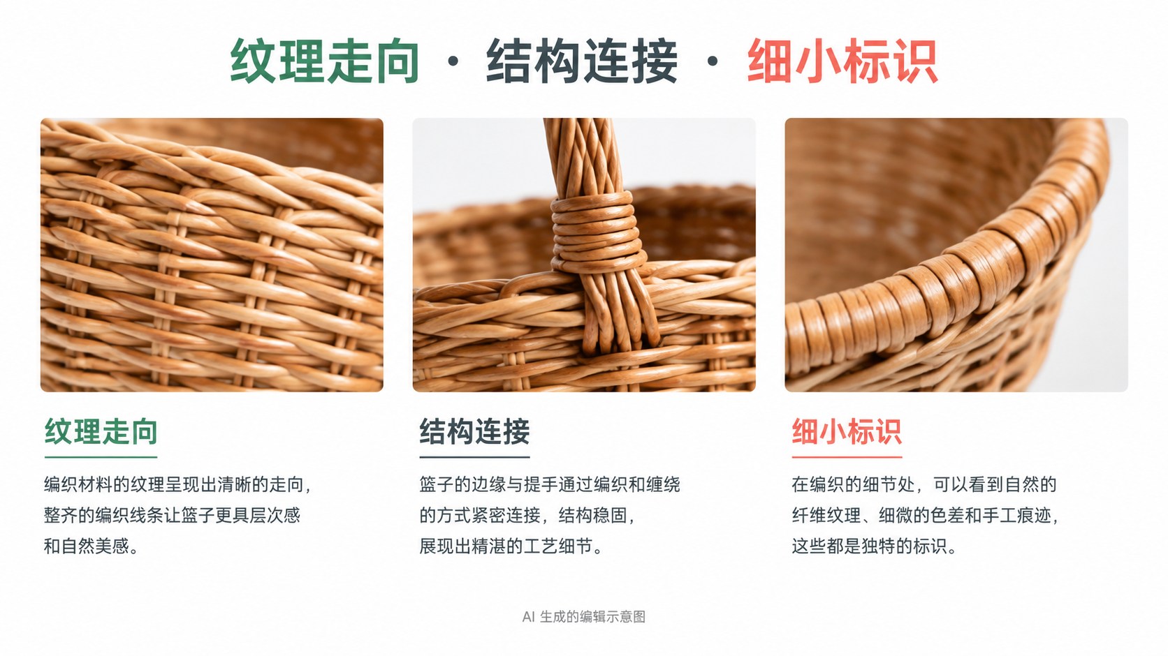 看 AI 商品图效果，先找画面里最难还原的一处：纹理走向、结构连接、细小标识示意