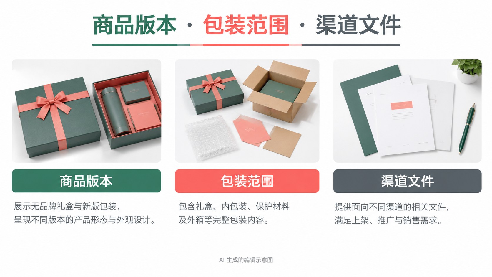 一个 SKU 换了包装，图片清单应该从哪里更新：商品版本、包装范围、渠道文件示意