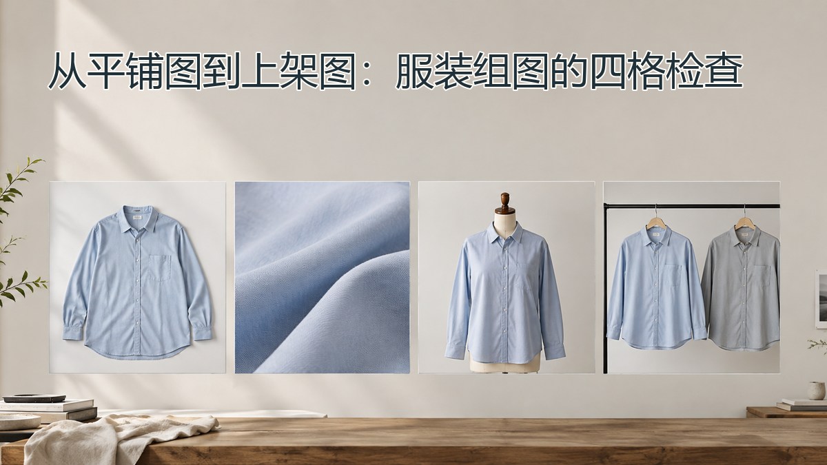从平铺图到上架图:服装组图的四格检查
