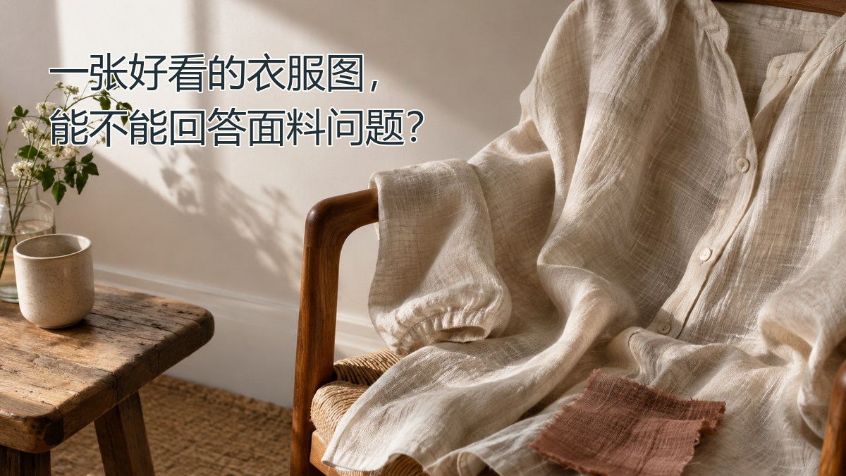 一张好看的衣服图,能不能回答面料问题?