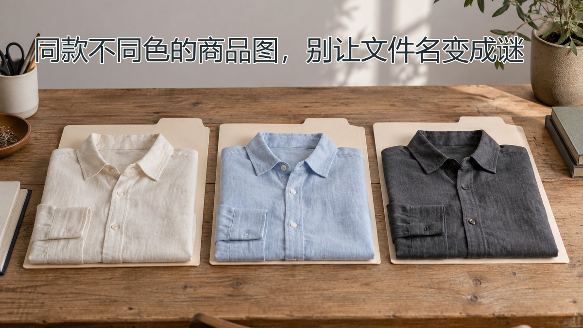 同款不同色的商品图,别让文件名变成谜