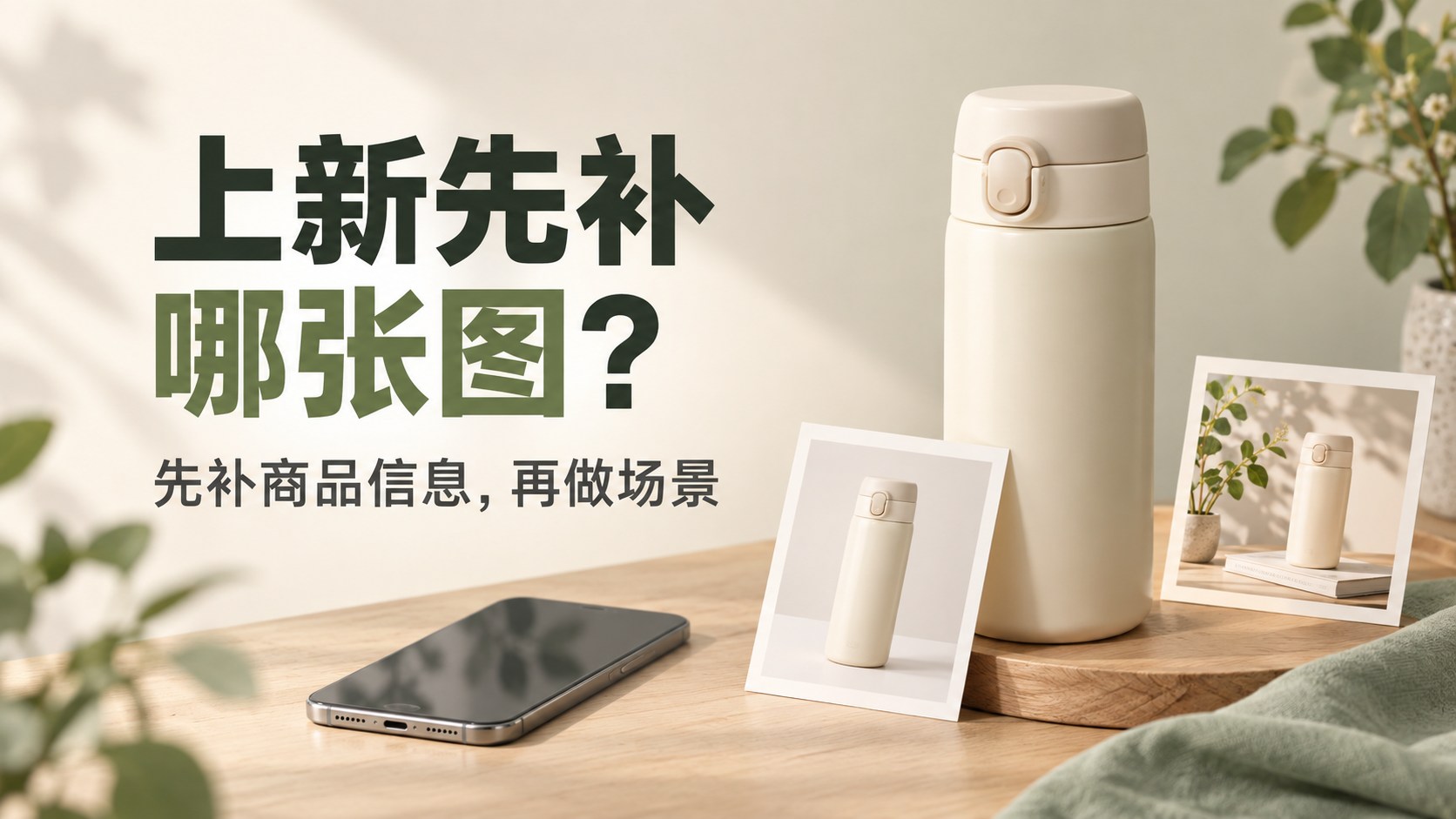 小店上新只有一套原图,商品图应该先补什么?